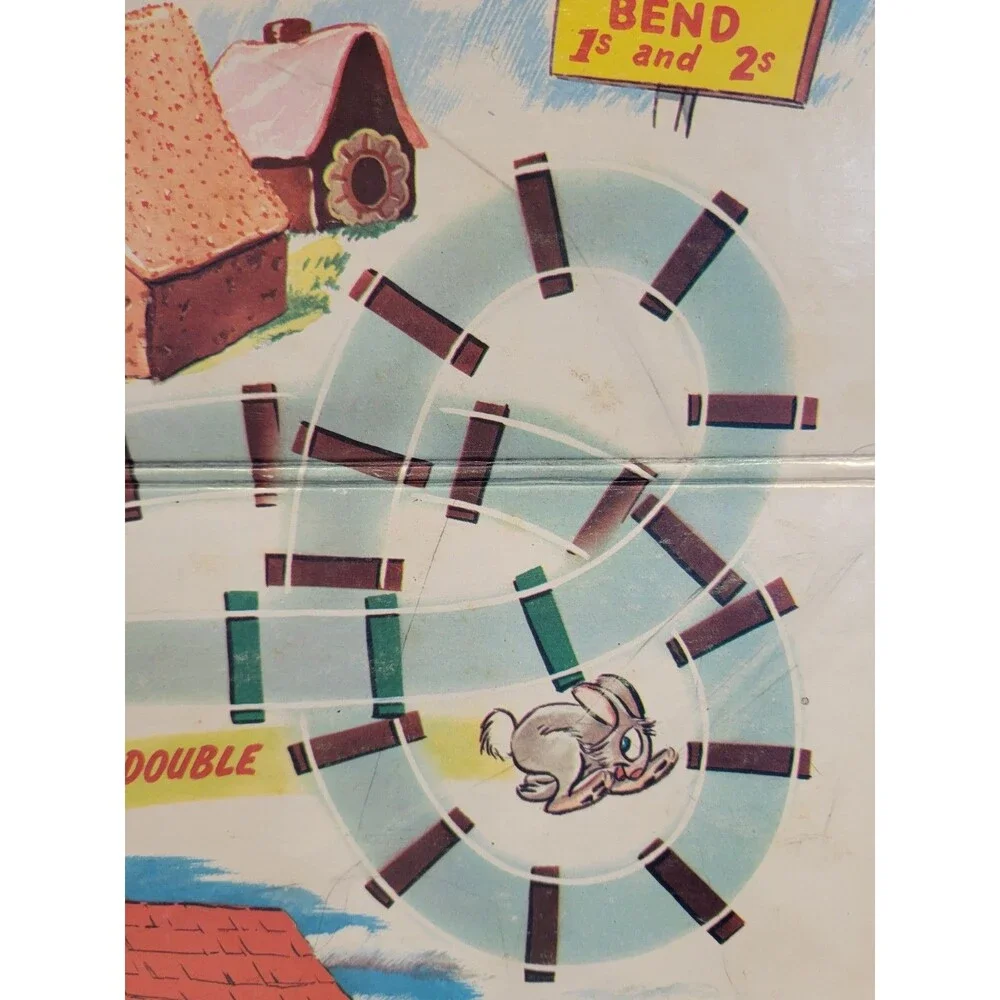 Vintage 1957 Milton Bradley #4959 The Happy Little Train Game Missing Green